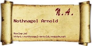 Nothnagel Arnold névjegykártya